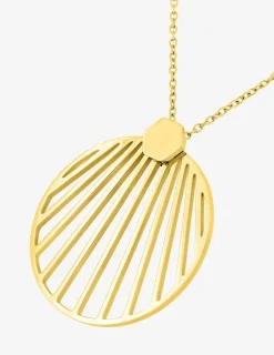 Collier pendentif en acier doré SO OR