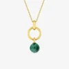 Collier pendentif or jaune 750 ‰ et malachite SO OR