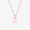 Collier pendentif or rose 750 ‰ et quartz rose SO OR