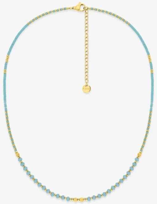Collier perles en acier doré SO OR