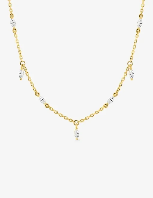 Collier Plaqué or & oxydes de zirconium SO OR
