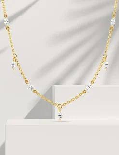 Collier Plaqué or & oxydes de zirconium SO OR