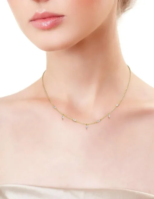 Collier Plaqué or & oxydes de zirconium SO OR