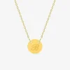 Collier plaqué or avec cercle de 12 mm à graver SO OR