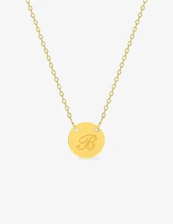Collier plaqué or avec cercle de 12 mm à graver SO OR