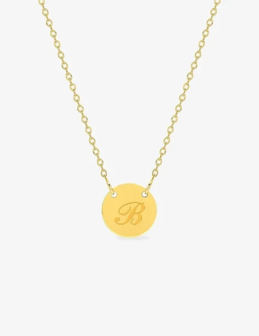 Collier plaqué or avec cercle de 12 mm à graver SO OR