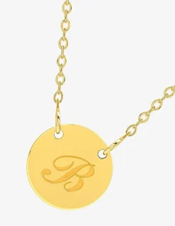 Collier plaqué or avec cercle de 12 mm à graver SO OR