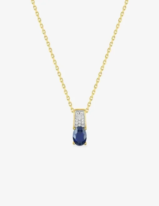 Collier plaqué or et oxydes de zirconium SO OR