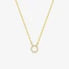 Collier plaqué or jaune, pendentif zodiaque taureau avec oxydes de zirconium SO OR