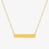 Collier plaqué or jaune rectangle à graver SO OR