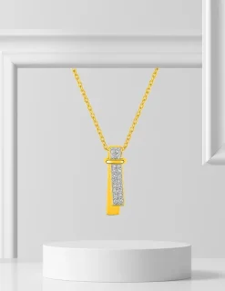 Collier plaqué or, rhodium et oxydes de ziconium SO OR