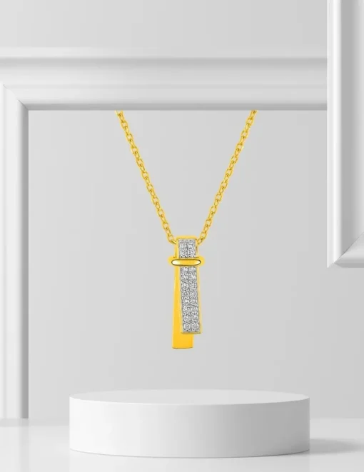 Collier plaqué or, rhodium et oxydes de ziconium SO OR