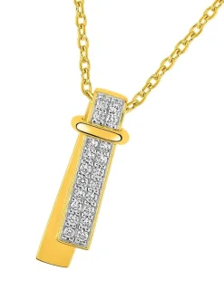 Collier plaqué or, rhodium et oxydes de ziconium SO OR