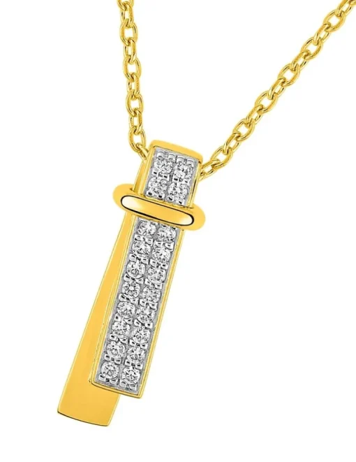 Collier plaqué or, rhodium et oxydes de ziconium SO OR