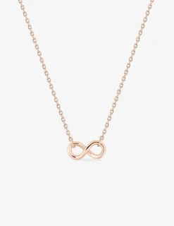 Collier plaqué or rose avec motif infini SO OR