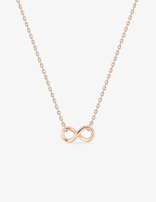 Collier plaqué or rose avec motif infini SO OR
