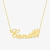 Collier prénom découpé personnalisable 4 mm or jaune 750‰ SO OR