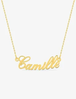 Collier prénom découpé personnalisable 4 mm or jaune 750‰ SO OR