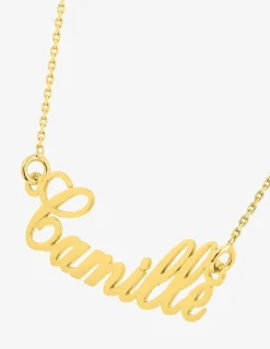 Collier prénom découpé personnalisable 4 mm or jaune 750‰ SO OR