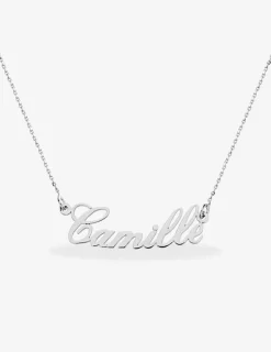 Collier prénom découpé personnalisable 4 mm argent 925‰ rhodié SO OR