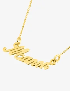 Collier prénom découpé personnalisable 3 mm or 375‰ SO OR