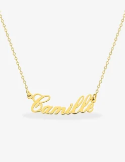Collier prénom découpé personnalisable plaqué or SO OR