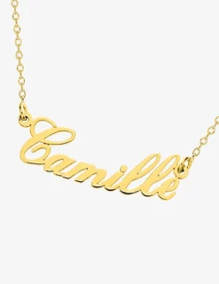 Collier prénom découpé personnalisable plaqué or SO OR