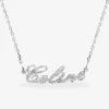 Collier prénom découpé personnalisable 5 mm argent 925‰ rhodié pailleté SO OR