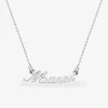 Collier prénom découpé personnalisable 3 mm or blanc 750‰ SO OR
