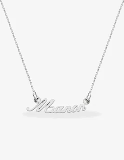 Collier prénom découpé personnalisable 3 mm or blanc 750‰ SO OR