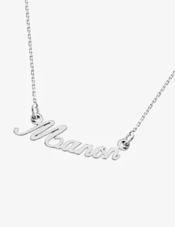 Collier prénom découpé personnalisable 3 mm or blanc 750‰ SO OR