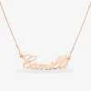 Collier prénom découpé personnalisable 4 mm or rose 750‰ SO OR