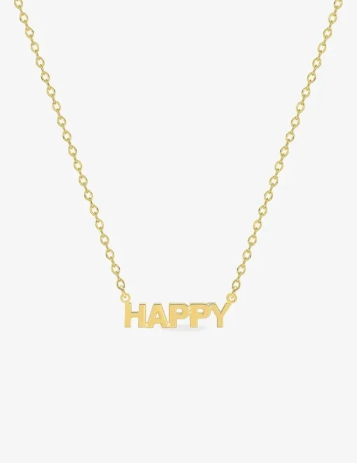 Collier "happy" plaqué or SO OR