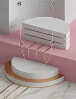 Collier sautoir Chance or rose 750‰ Lapis Lazuli SO OR