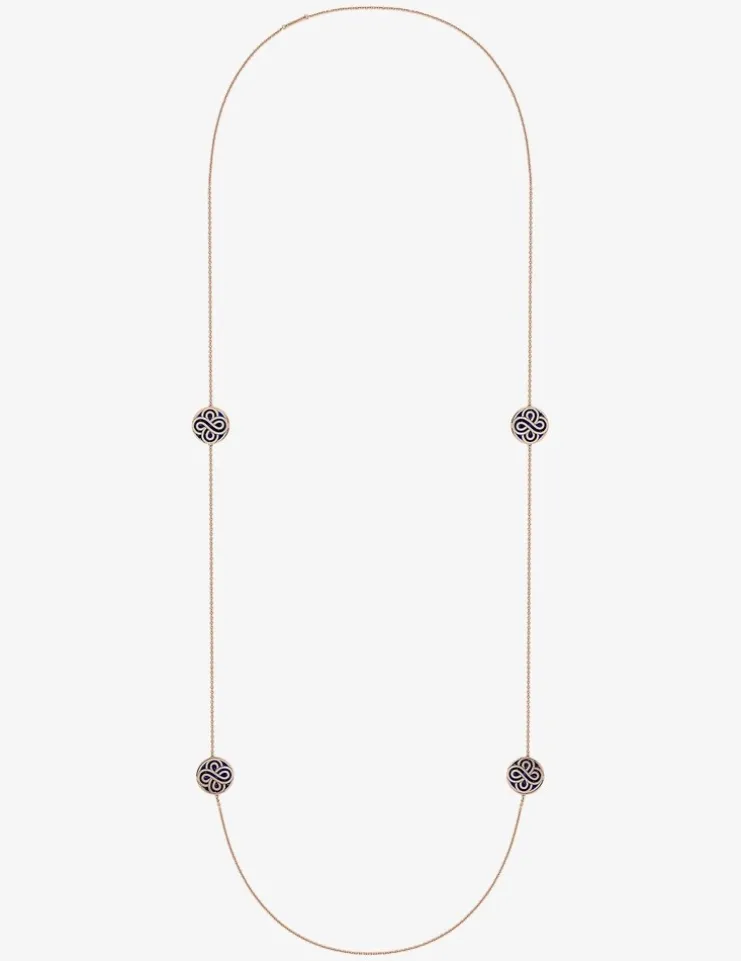 Collier sautoir Chance or rose 750‰ Lapis Lazuli SO OR