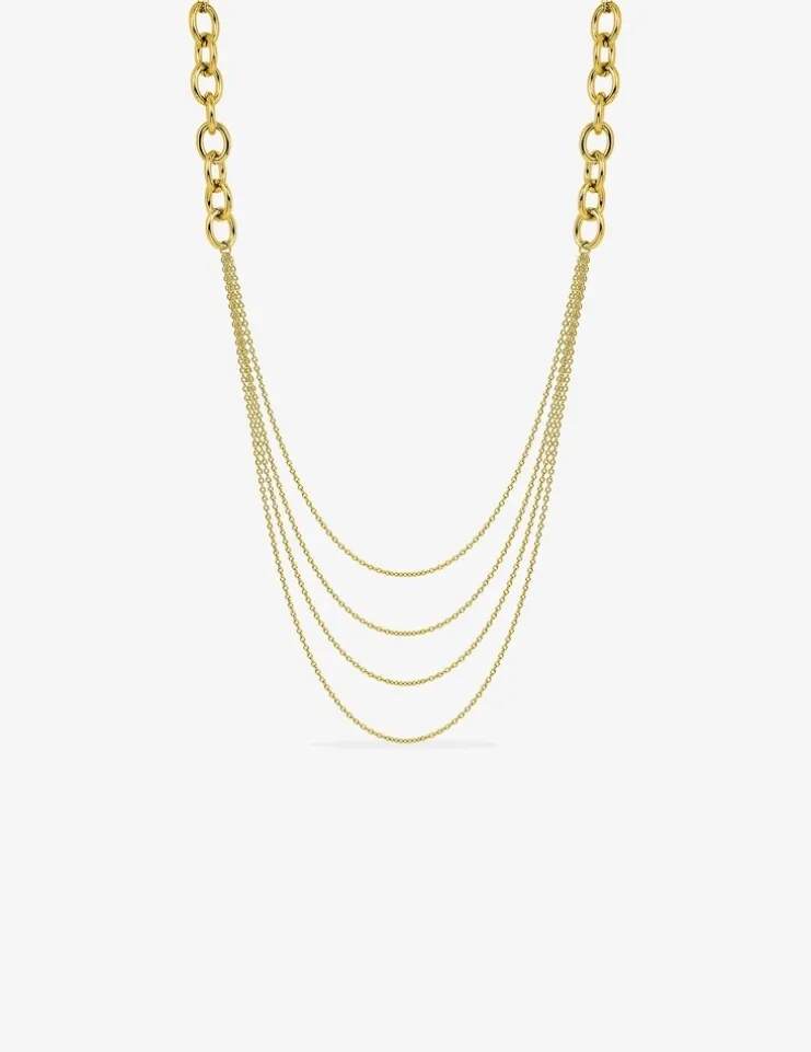 Collier sautoir en acier doré SO OR