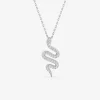 Collier serpent argent 925‰ rhodié et oxydes de zirconium SO OR
