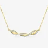 Collier torsadé plaqué or, rhodium et oxydes de zirconium SO OR