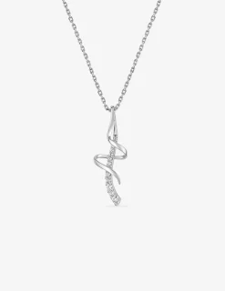 Collier tourbillon argent 925‰ rhodié et oxydes de zirconium SO OR