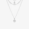 Collier trois rangs et pendentif en acier SO OR