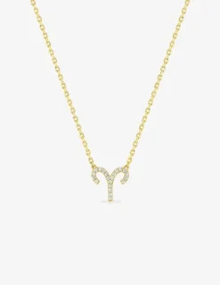 Collier zodiaque Bélier en plaqué or et oxydes de zirconium SO OR