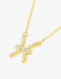 Collier zodiaque poisson en or jaune 375 ‰, oxydes de zirconium SO OR