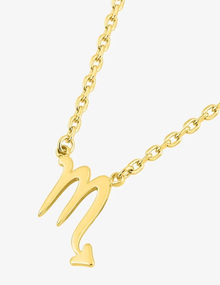 Collier zodiaque Scorpion en plaqué or SO OR