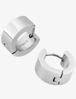 Créoles 13 mm anneau 6 mm acier SO OR