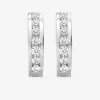 Créoles 16 mm argent 925 ‰ rhodié et oxydes de zirconium SO OR
