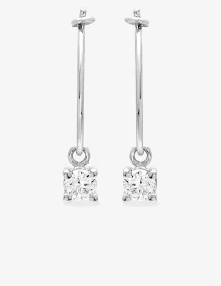 Créoles 15 mm argent 925‰ rhodié et oxyde de zirconium SO OR