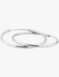 Créoles argent 925‰ 35 mm fil 2mm SO OR