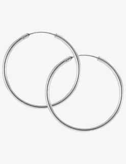 Créoles argent 925‰ 30 mm fil 2mm SO OR