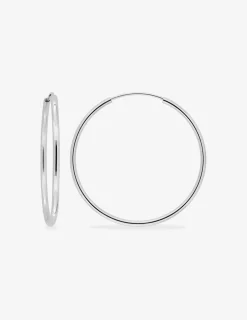 Créoles argent 925‰ 40 mm fil 2mm SO OR