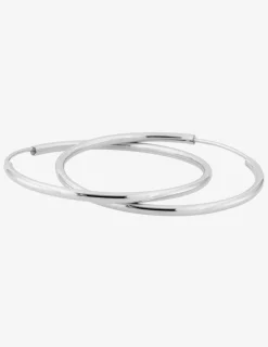 Créoles argent 925‰ 40 mm fil 2mm SO OR